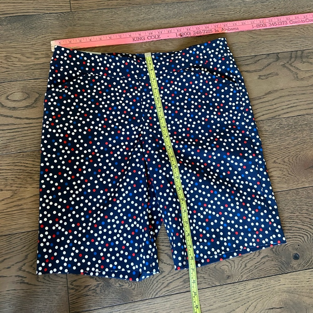 NWT! Coral Bay Navy 14P Petite Red& White Polka Dot Elastic Waist Pull On Shorts - Picture 7 of 10